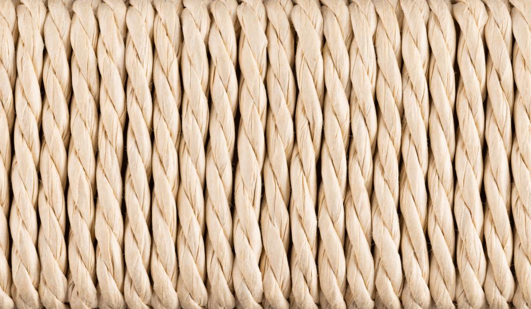 LegnoTrecce di carta bianco sporco