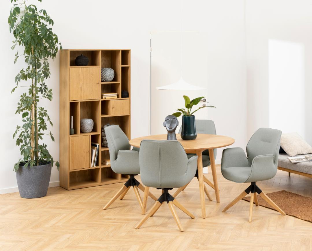 Sedia da pranzo con bracciolo Aura