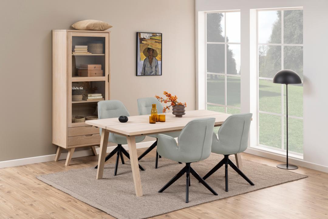 Sedia da pranzo con bracciolo Aura