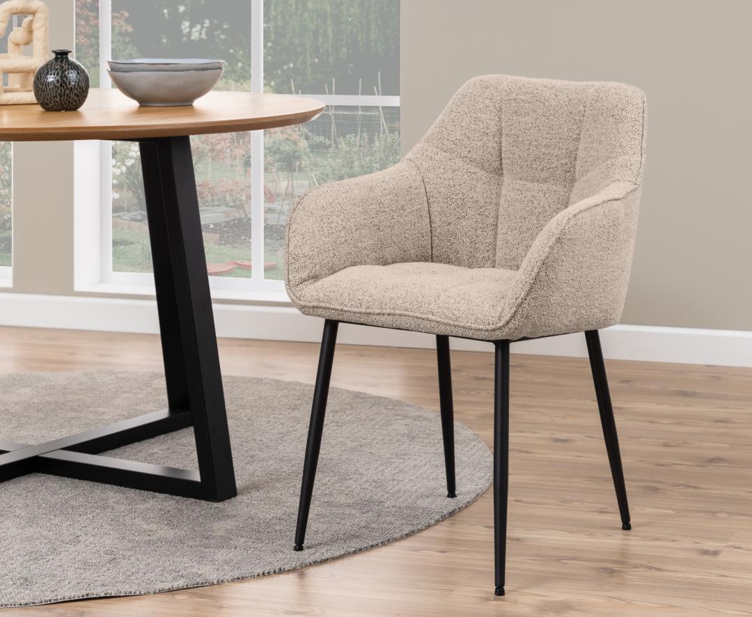 Sedia da pranzo con braccioli Brenda-1