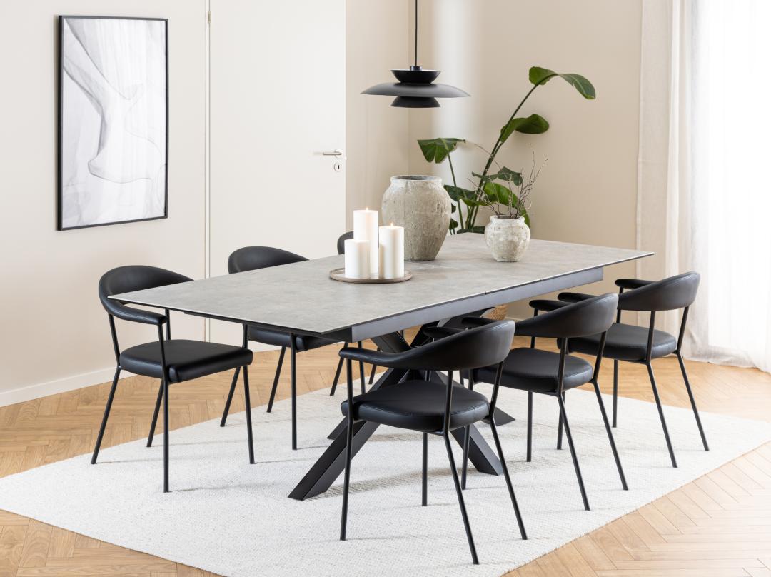 Sedia da pranzo con bracciolo Ava-5