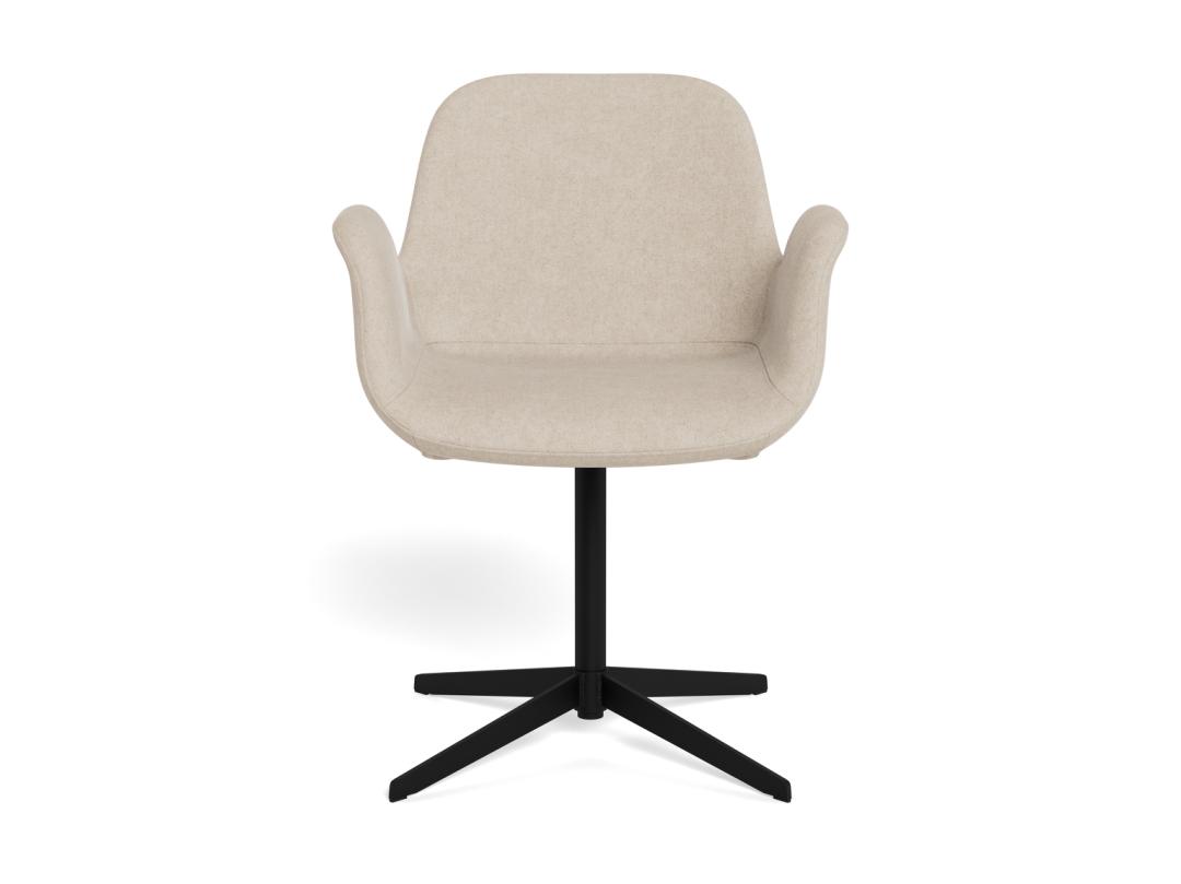 Sedia da pranzo con braccioli Beth base a razze-4