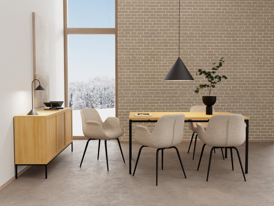 Sedia da pranzo con bracciolo Beth-4