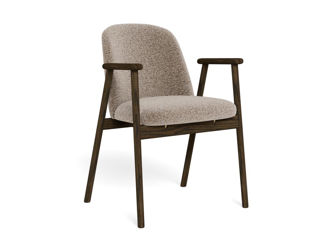 Sedia da pranzo con braccioli Leo