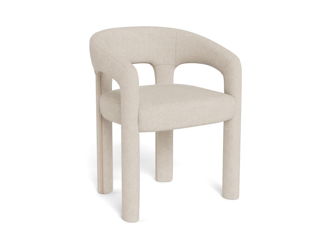 Sedia da pranzo con braccioli Cole