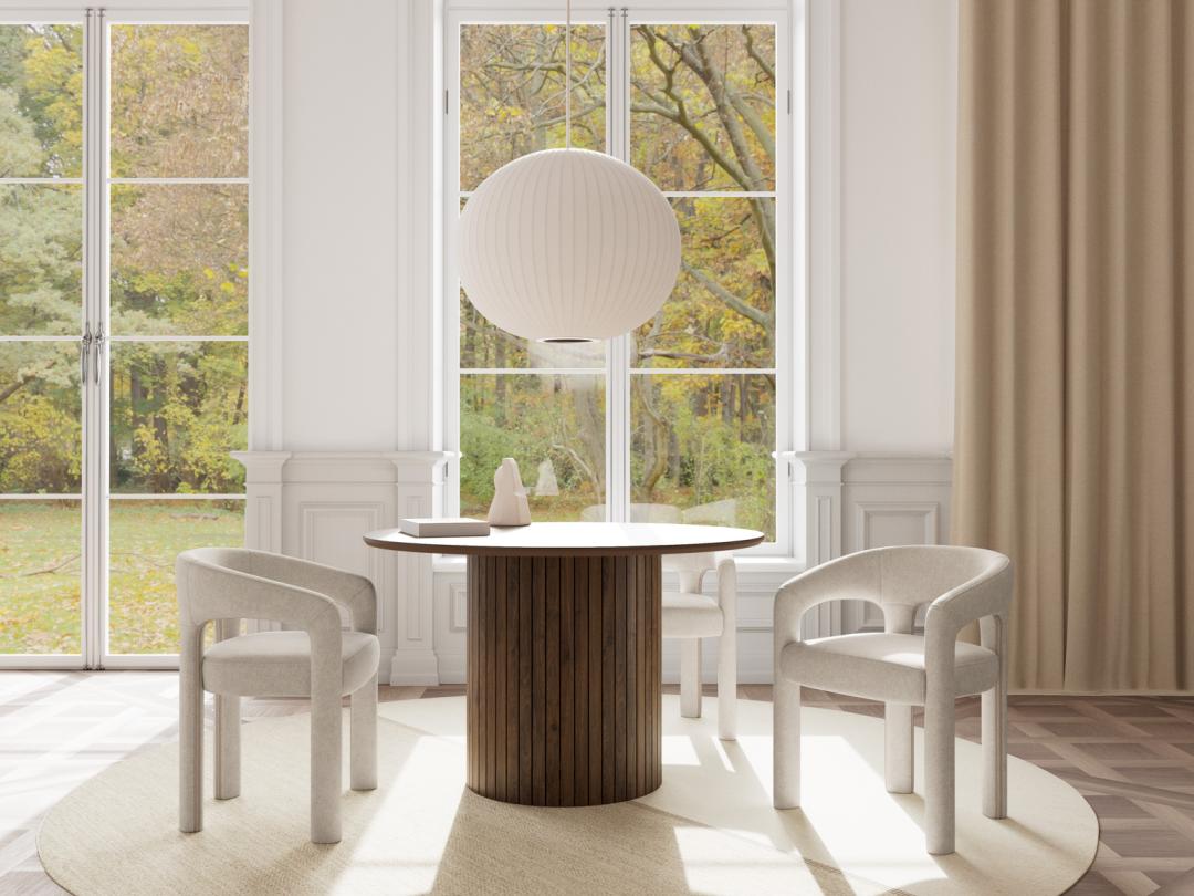 Sedia da pranzo con braccioli Cole-7