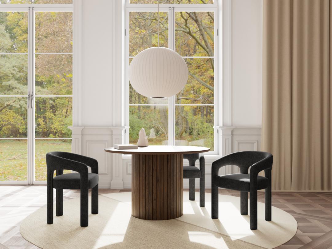 Sedia da pranzo con braccioli Cole-1