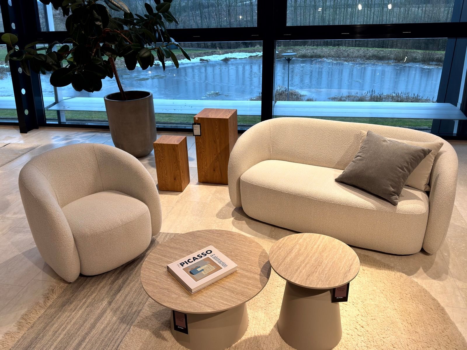 Tavolino da caffè Santorini tondo 45-2