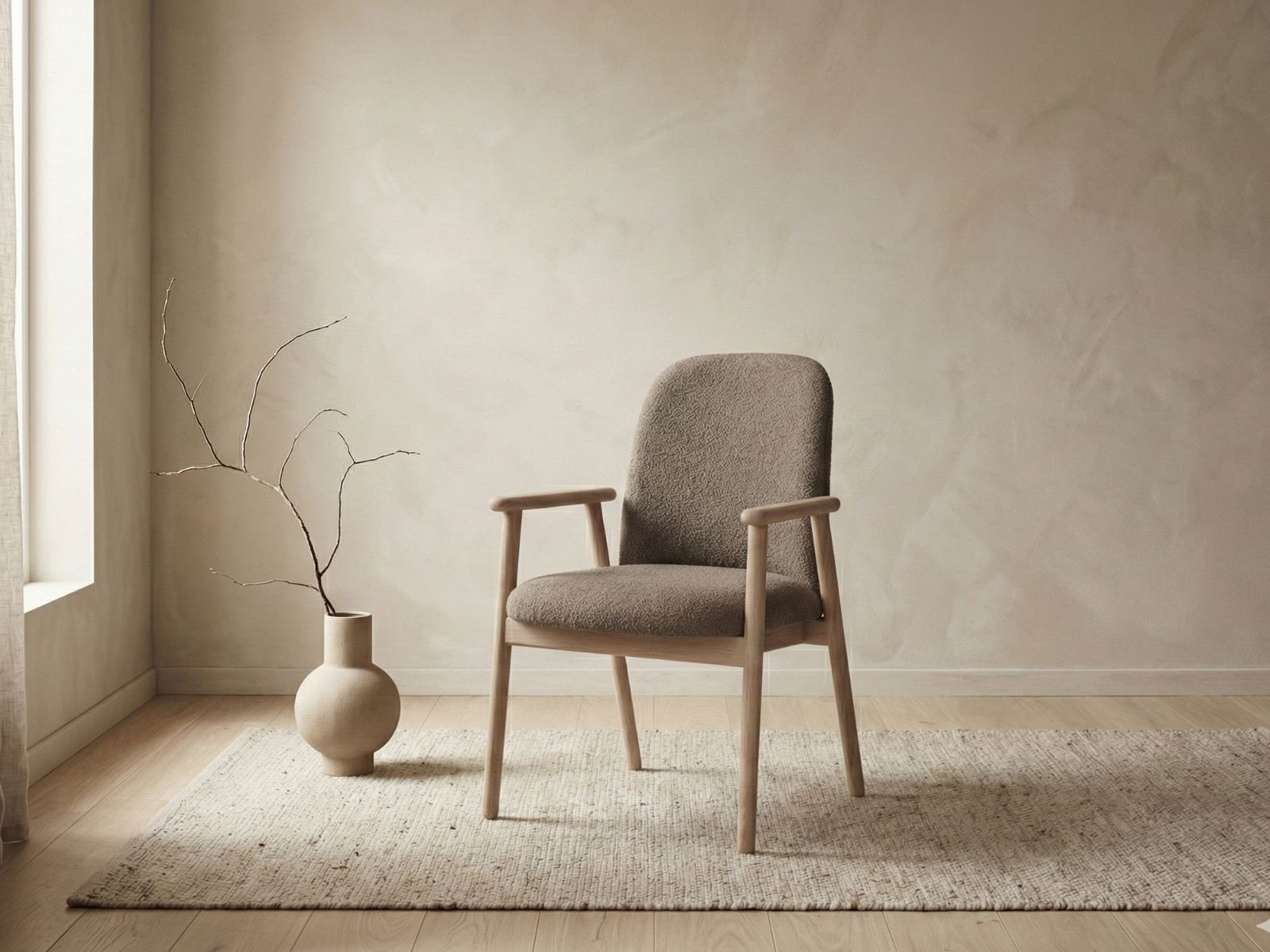 Sedia da pranzo con braccioli Calvin-1