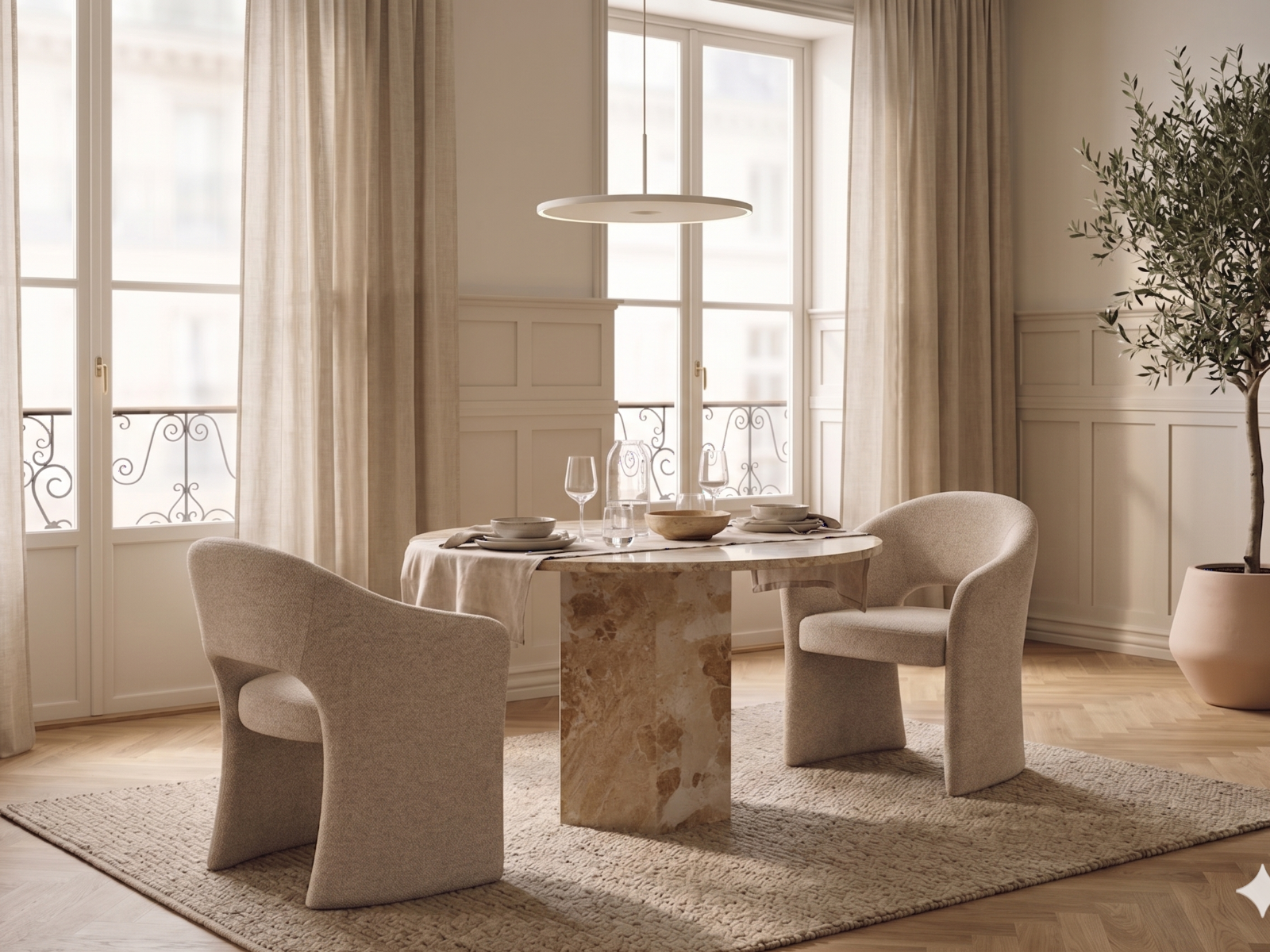 Tavolo da pranzo Naxos tondo 130-2