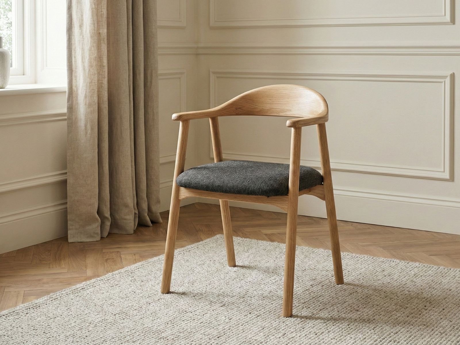 Sedia da pranzo schienale legno Addi-3