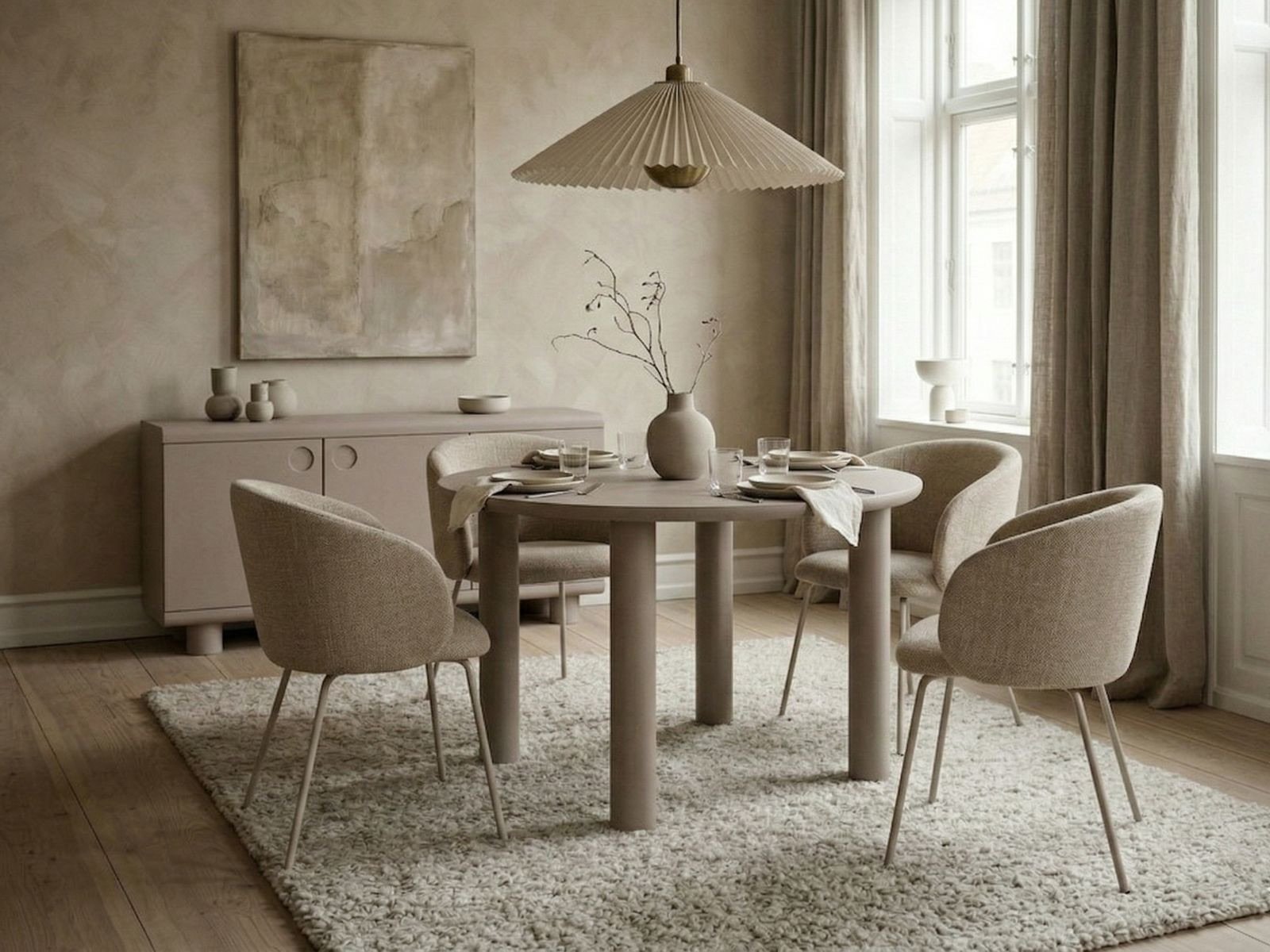 Tavolo da pranzo Magee tondo 120-6