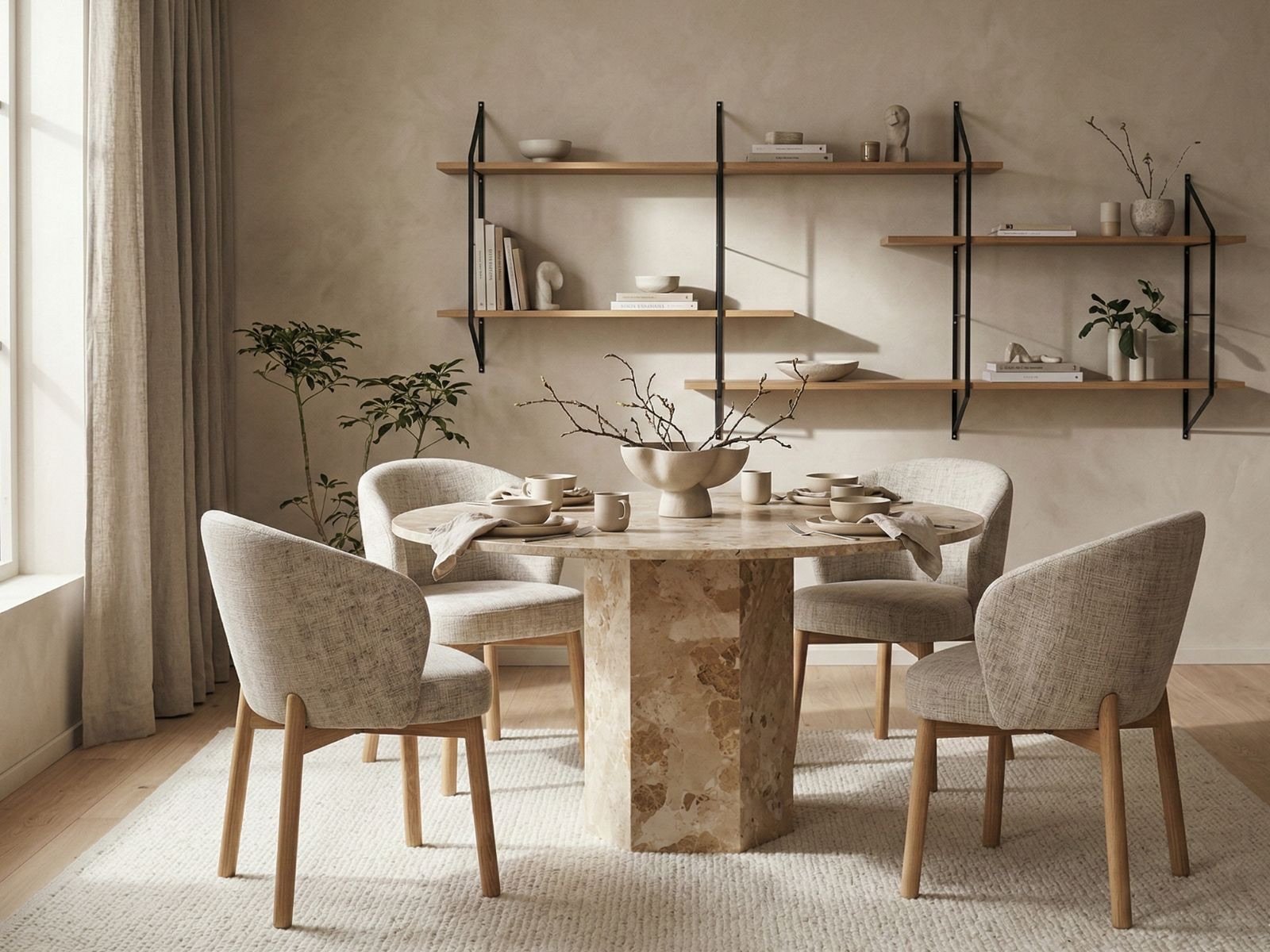 Tavolo da pranzo Naxos tondo 130-6