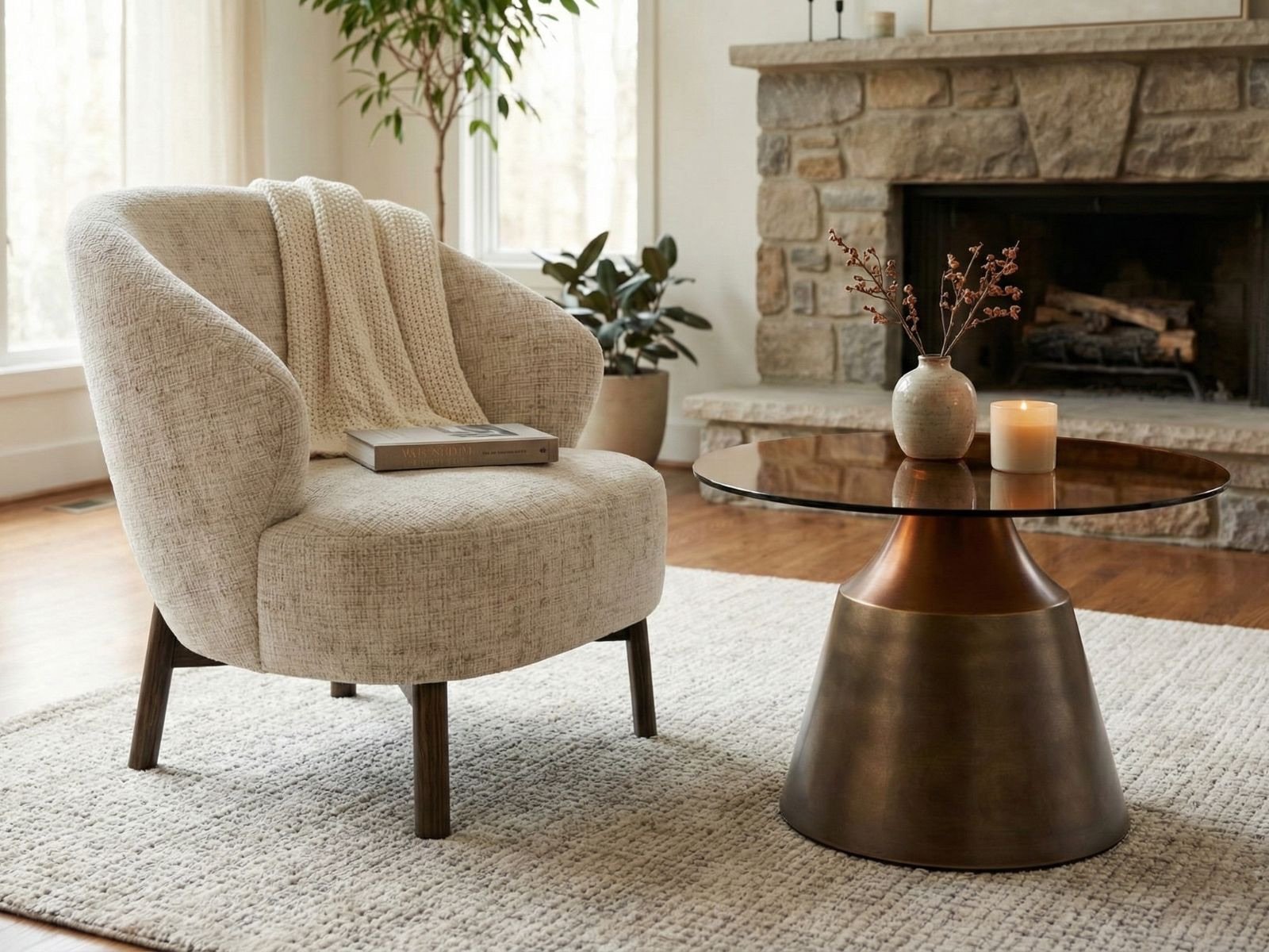 Tavolino da caffè Dunsley tondo 70-4