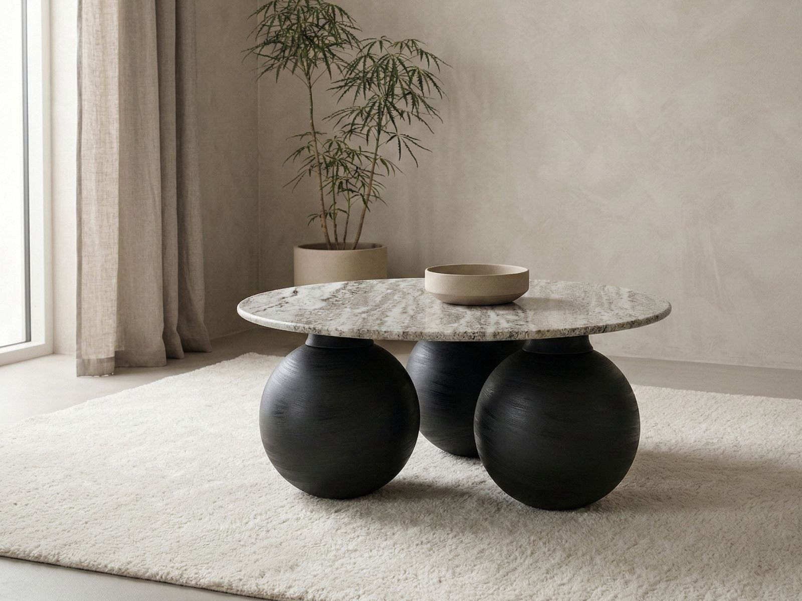 Tavolino da caffè Konya tondo 95-4