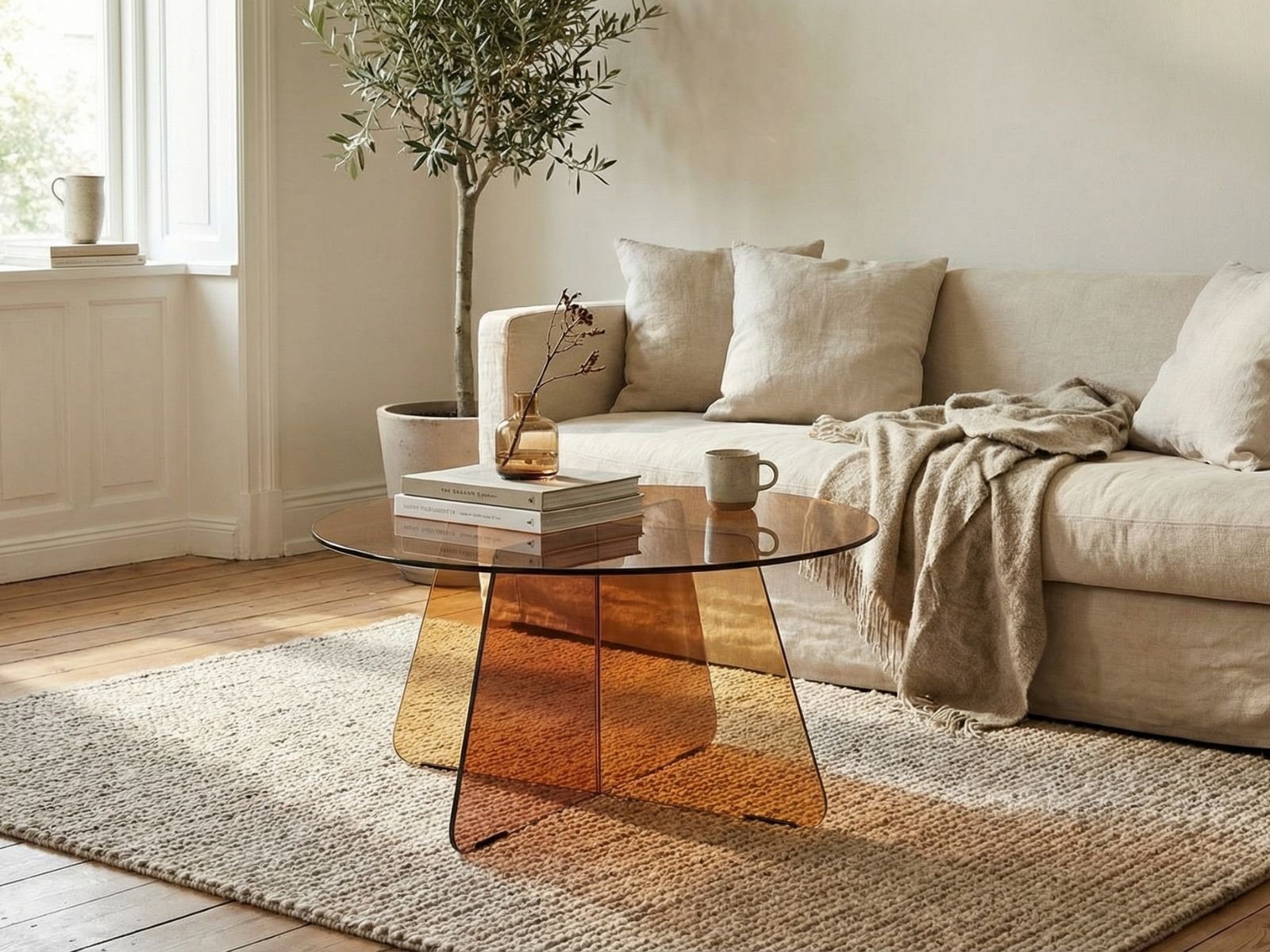 Tavolino da caffè Samos tondo 80-1