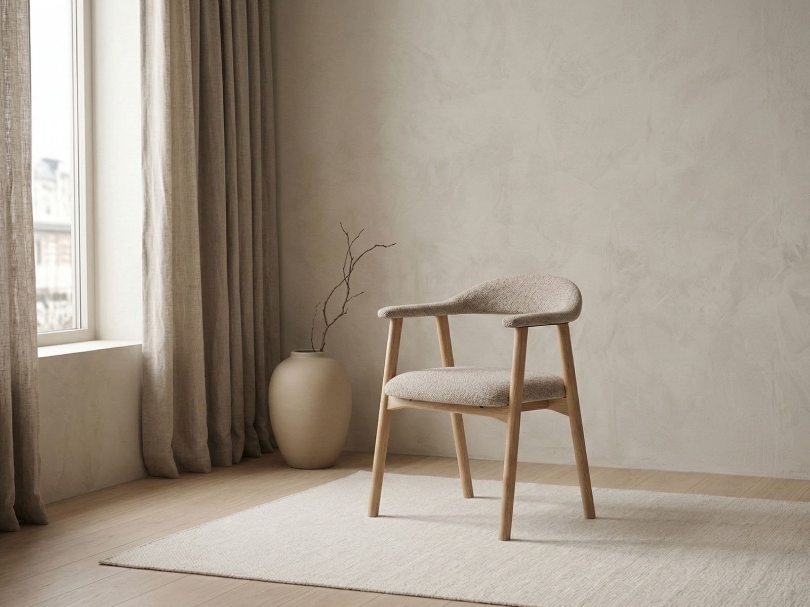 Sedia da pranzo con braccioli Addi-1