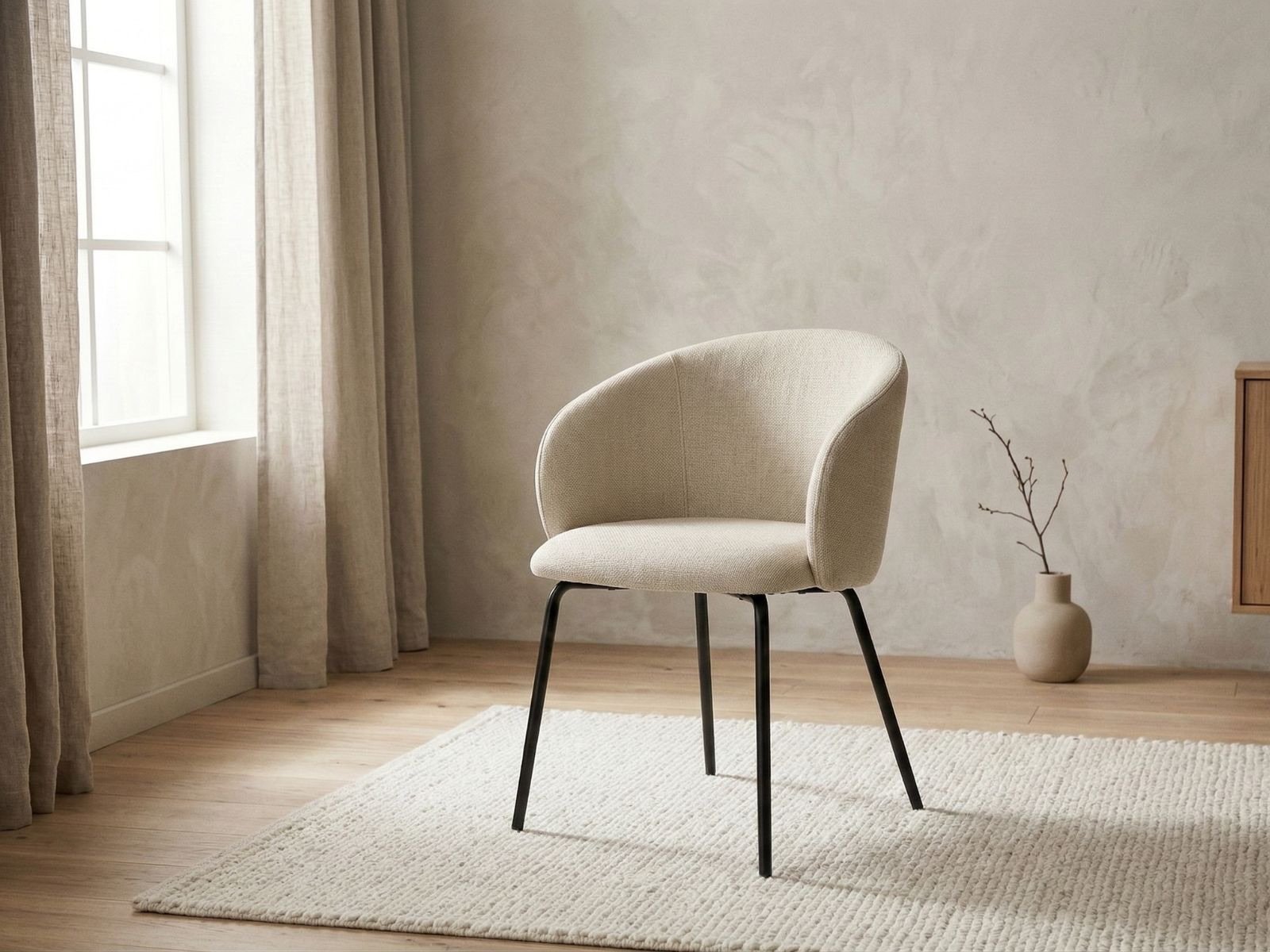 Sedia da pranzo con bracciolo Eleanor-1