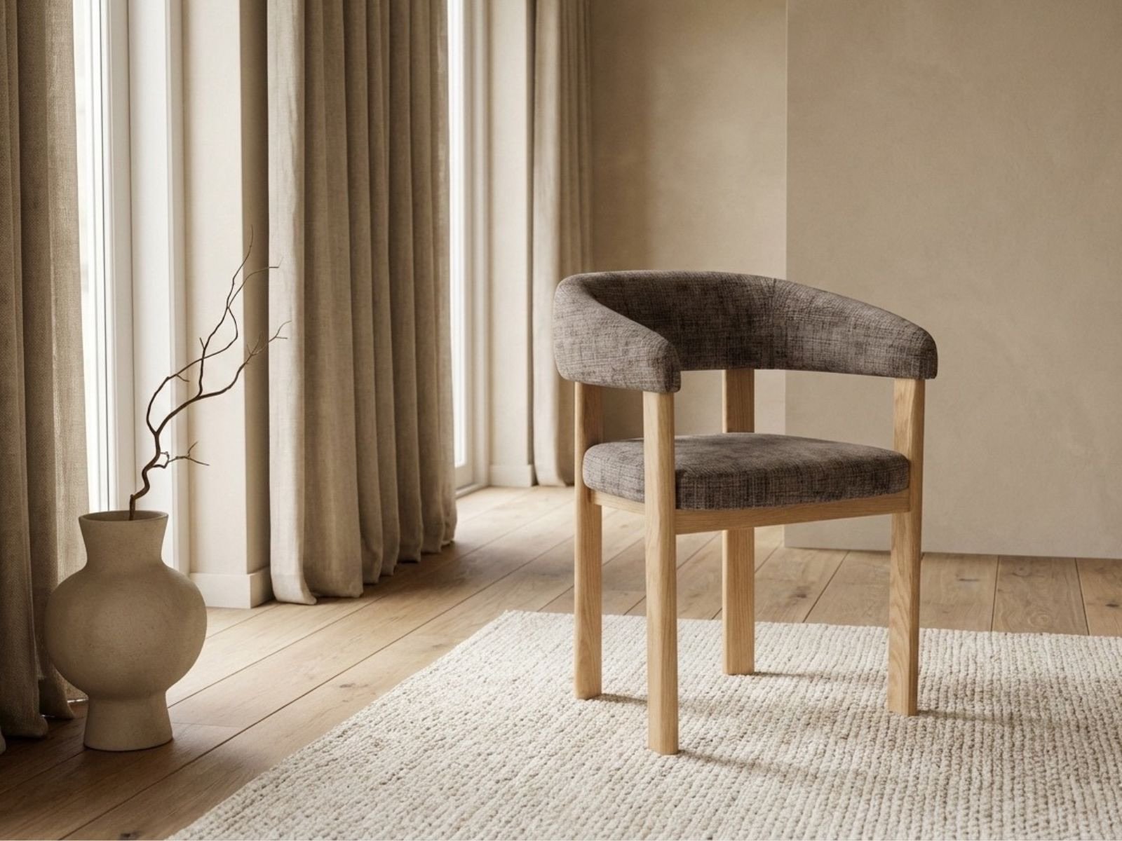 Sedia da pranzo con braccioli Myles-4