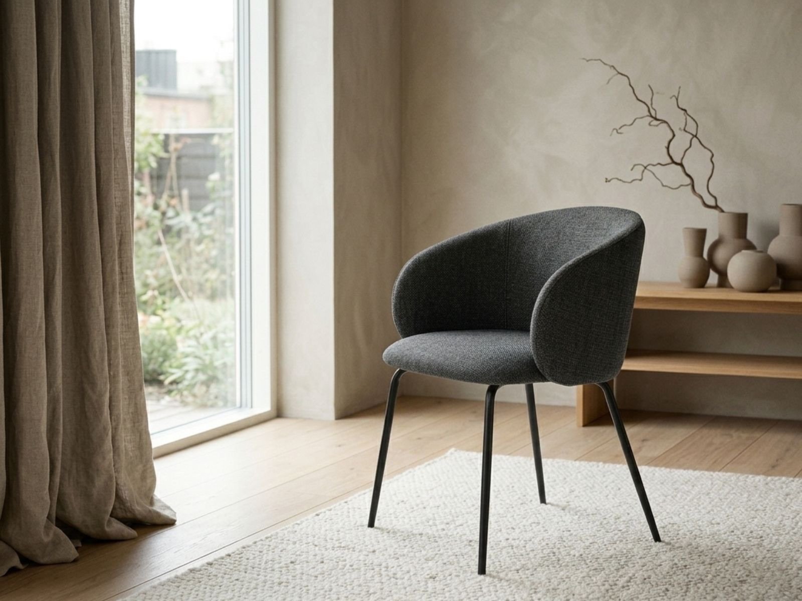 Sedia da pranzo con bracciolo Eleanor-1