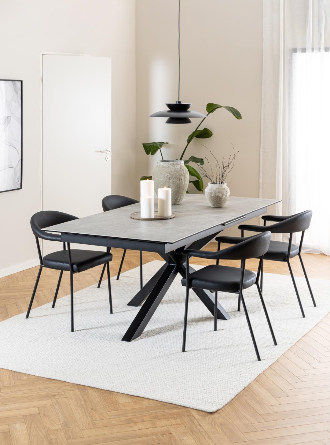 Sedia da pranzo con bracciolo Ava-7