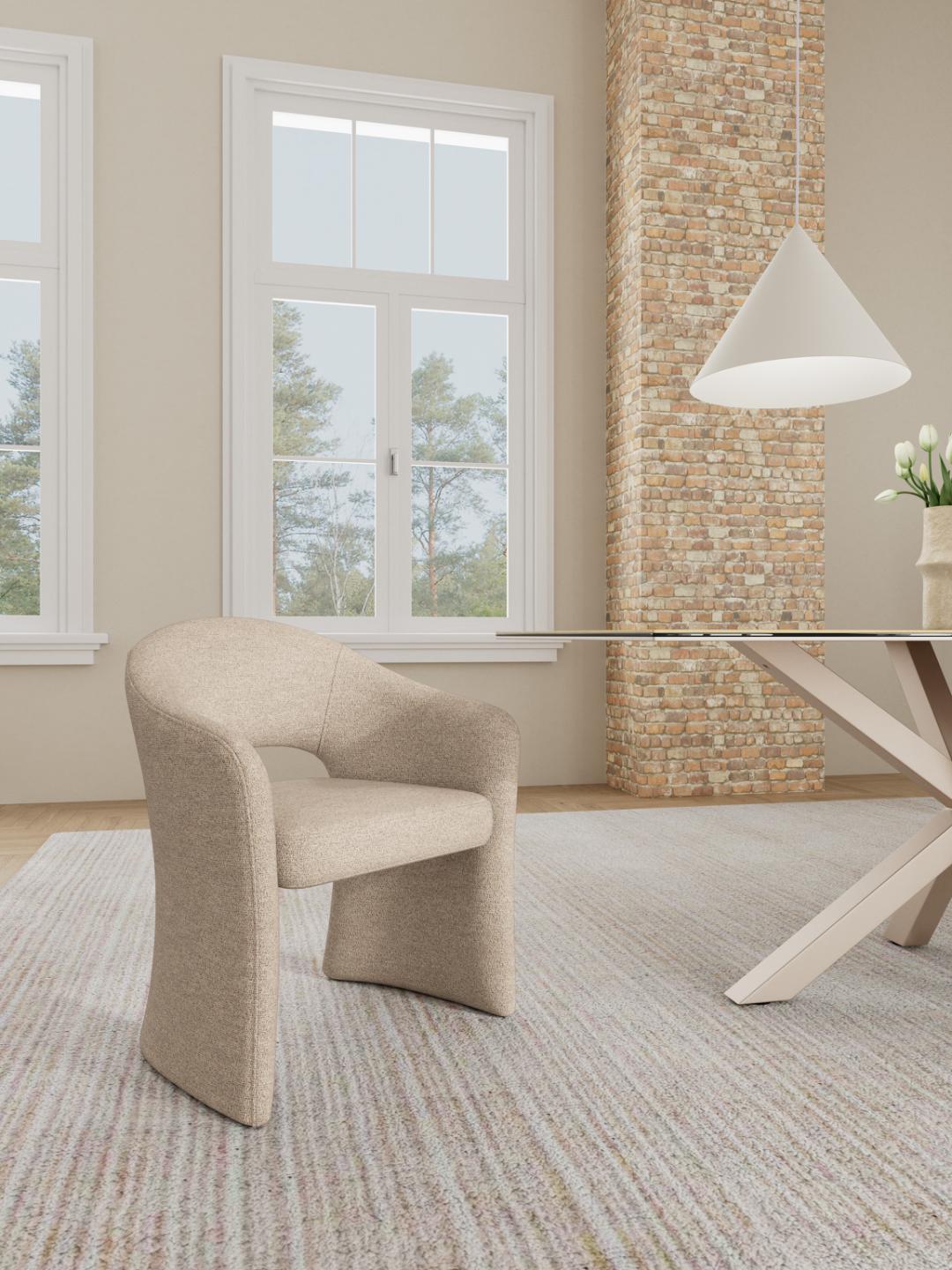 Sedia da pranzo con braccioli Tori-5