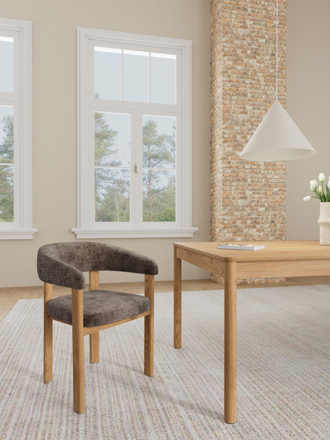 Sedia da pranzo con braccioli Myles-5