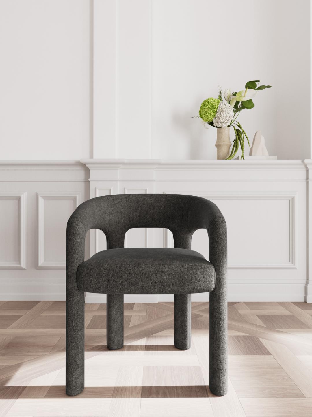 Sedia da pranzo con braccioli Cole-6